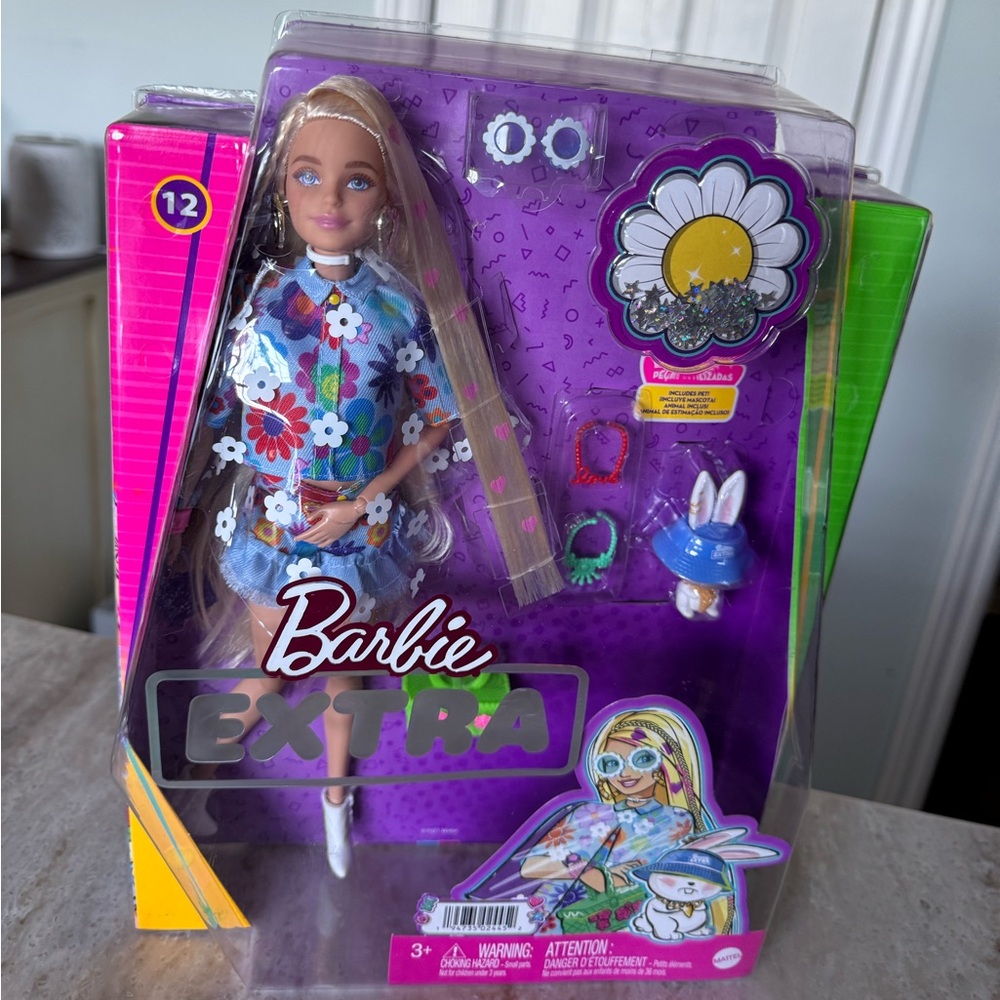 Barbie Extra Doll with Floral Dress and Accessories